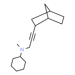 ChemSpider 2D Image | N-[3-(Bicyclo[2.2.1]hept-2-yl)-2-propyn-1-yl]-N-methylcyclohexanamine | C17H27N
