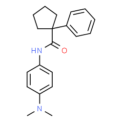 ChemSpider 2D Image | N-[4-(Dimethylamino)phenyl]-1-phenylcyclopentanecarboxamide | C20H24N2O