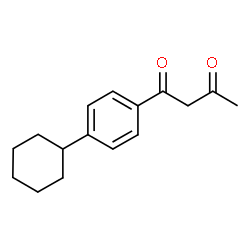ChemSpider 2D Image | 1-(4-Cyclohexylphenyl)-1,3-butanedione | C16H20O2