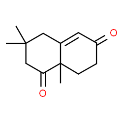 ChemSpider 2D Image | 3,3,8a-Trimethyl-3,4,8,8a-tetrahydro-1,6(2H,7H)-naphthalenedione | C13H18O2
