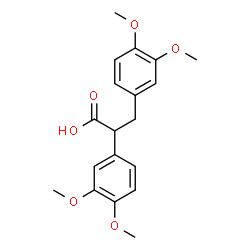 ChemSpider 2D Image | 2,3-Bis(3,4-dimethoxyphenyl)propanoic acid | C19H22O6