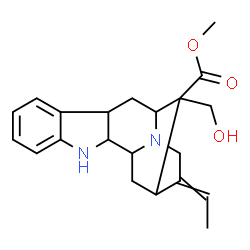 ChemSpider 2D Image | Methyl 17-hydroxy-2,7-dihydrosarpagan-16-carboxylate | C21H26N2O3