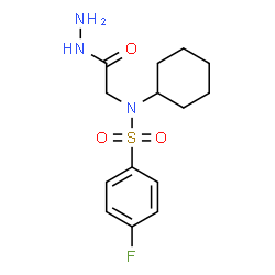 ChemSpider 2D Image | N-Cyclohexyl-4-fluoro-N-(2-hydrazino-2-oxoethyl)benzenesulfonamide | C14H20FN3O3S