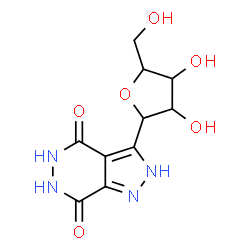 ChemSpider 2D Image | 1,4-Anhydro-1-(4,7-dioxo-4,5,6,7-tetrahydro-2H-pyrazolo[3,4-d]pyridazin-3-yl)pentitol | C10H12N4O6