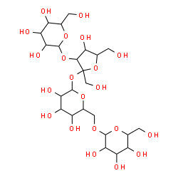 ChemSpider 2D Image | Hexopyranosyl-(1->3)hex-2-ulofuranosyl hexopyranosyl-(1->6)hexopyranoside | C24H42O21