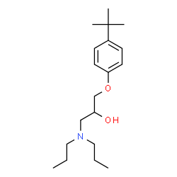ChemSpider 2D Image | 1-(Dipropylamino)-3-[4-(2-methyl-2-propanyl)phenoxy]-2-propanol | C19H33NO2