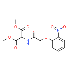 ChemSpider 2D Image | Dimethyl {[(2-nitrophenoxy)acetyl]amino}malonate | C13H14N2O8
