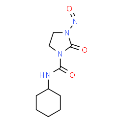 ChemSpider 2D Image | N-Cyclohexyl-3-nitroso-2-oxo-1-imidazolidinecarboxamide | C10H16N4O3
