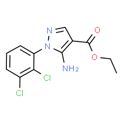 ChemSpider 2D Image | Ethyl 5-amino-1-(2,3-dichlorophenyl)pyrazole-4-carboxylate | C12H11Cl2N3O2