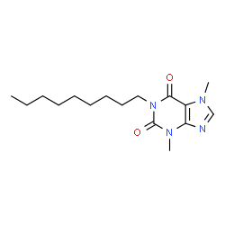ChemSpider 2D Image | 3,7-Dimethyl-1-nonyl-3,7-dihydro-1H-purine-2,6-dione | C16H26N4O2