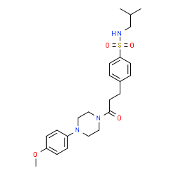 ChemSpider 2D Image | N-Isobutyl-4-{3-[4-(4-methoxyphenyl)-1-piperazinyl]-3-oxopropyl}benzenesulfonamide | C24H33N3O4S