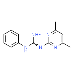ChemSpider 2D Image | 1-(4,6-dimethylpyrimidin-2-yl)-3-phenylguanidine | C13H15N5