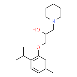 ChemSpider 2D Image | 1-(2-Isopropyl-5-methylphenoxy)-3-(1-piperidinyl)-2-propanol | C18H29NO2