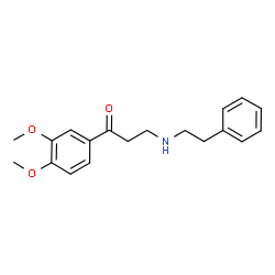 ChemSpider 2D Image | 1-(3,4-dimethoxyphenyl)-3-(2-phenylethylamino)propan-1-one | C19H23NO3