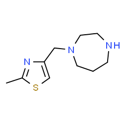 ChemSpider 2D Image | 1-[(2-Methyl-1,3-thiazol-4-yl)methyl]-1,4-diazepane | C10H17N3S