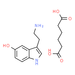 ChemSpider 2D Image | Serotonin adipinate | C16H22N2O5