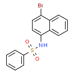 ChemSpider 2D Image | N-(4-Bromo-1-naphthyl)benzenesulfonamide | C16H12BrNO2S