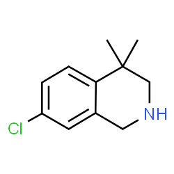 ChemSpider 2D Image | 7-Chloro-4,4-dimethyl-1,2,3,4-tetrahydroisoquinoline | C11H14ClN
