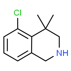ChemSpider 2D Image | 5-Chloro-4,4-dimethyl-1,2,3,4-tetrahydroisoquinoline | C11H14ClN
