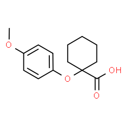 ChemSpider 2D Image | 1-(4-Methoxyphenoxy)cyclohexanecarboxylic acid | C14H18O4