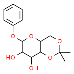 ChemSpider 2D Image | Phenyl 4,6-O-isopropylidenehexopyranoside | C15H20O6