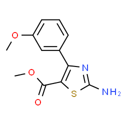 ChemSpider 2D Image | Methyl 2-amino-4-(3-methoxyphenyl)-5-thiazolecarboxylate | C12H12N2O3S