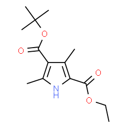 ChemSpider 2D Image | 4-tert-Butyl 2-ethyl 3,5-dimethyl-1H-pyrrole-2,4-dicarboxylate | C14H21NO4