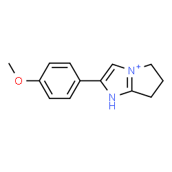 ChemSpider 2D Image | 2-(4-Methoxyphenyl)-1,5,6,7-tetrahydropyrrolo[1,2-a]imidazol-4-ium | C13H15N2O