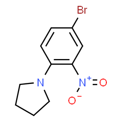 ChemSpider 2D Image | 1-(4-Bromo-2-nitrophenyl)pyrrolidine | C10H11BrN2O2