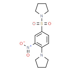 ChemSpider 2D Image | 1-{[3-Nitro-4-(1-pyrrolidinyl)phenyl]sulfonyl}pyrrolidine | C14H19N3O4S