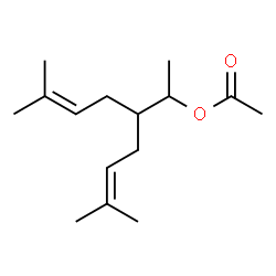ChemSpider 2D Image | 6-Methyl-3-(3-methyl-2-buten-1-yl)-5-hepten-2-yl acetate | C15H26O2