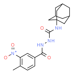 ChemSpider 2D Image | N-(Adamantan-1-yl)-2-(4-methyl-3-nitrobenzoyl)hydrazinecarboxamide | C19H24N4O4