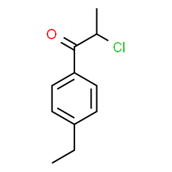ChemSpider 2D Image | 2-Chloro-1-(4-ethylphenyl)-1-propanone | C11H13ClO