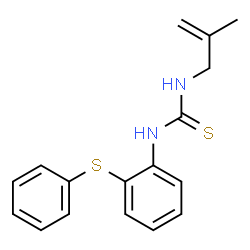 ChemSpider 2D Image | 1-(2-Methyl-2-propen-1-yl)-3-[2-(phenylsulfanyl)phenyl]thiourea | C17H18N2S2