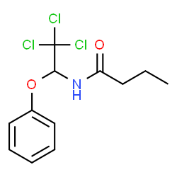 ChemSpider 2D Image | N-(2,2,2-Trichloro-1-phenoxyethyl)butanamide | C12H14Cl3NO2