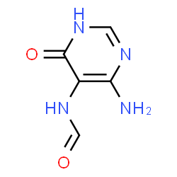 ChemSpider 2D Image | 6-Amino-5-formylamino-3H-pyrimidine-4-one | C5H6N4O2