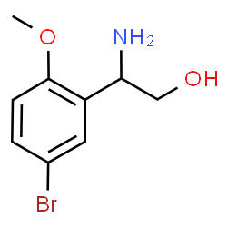 ChemSpider 2D Image | 2-Amino-2-(5-bromo-2-methoxyphenyl)ethanol | C9H12BrNO2