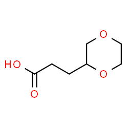 ChemSpider 2D Image | 3-(1,4-Dioxan-2-yl)propanoic acid | C7H12O4