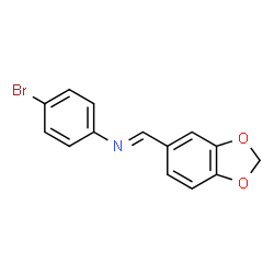 ChemSpider 2D Image | n-[(e)-1,3-benzodioxol-5-ylmethylene]-4-bromoaniline | C14H10BrNO2