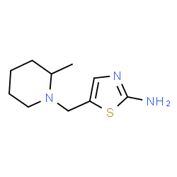 ChemSpider 2D Image | 5-[(2-Methyl-1-piperidinyl)methyl]-1,3-thiazol-2-amine | C10H17N3S