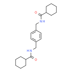 ChemSpider 2D Image | N,N'-[1,4-Phenylenebis(methylene)]dicyclohexanecarboxamide | C22H32N2O2