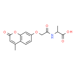 ChemSpider 2D Image | N-{[(4-Methyl-2-oxo-2H-chromen-7-yl)oxy]acetyl}alanine | C15H15NO6