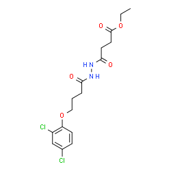 ChemSpider 2D Image | Ethyl 4-{2-[4-(2,4-dichlorophenoxy)butanoyl]hydrazino}-4-oxobutanoate | C16H20Cl2N2O5