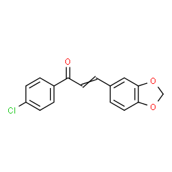 ChemSpider 2D Image | 3-(1,3-Benzodioxol-5-yl)-1-(4-chlorophenyl)-2-propen-1-one | C16H11ClO3