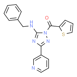 ChemSpider 2D Image | [5-(Benzylamino)-3-(3-pyridinyl)-1H-1,2,4-triazol-1-yl](2-thienyl)methanone | C19H15N5OS
