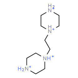 ChemSpider 2D Image | 1,1'-(1,2-Ethanediyl)dipiperazinediium | C10H26N4