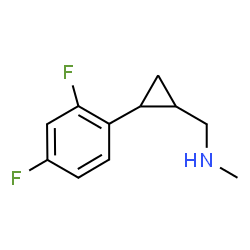 ChemSpider 2D Image | 1-[2-(2,4-Difluorophenyl)cyclopropyl]-N-methylmethanamine | C11H13F2N