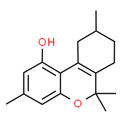 ChemSpider 2D Image | 3,6,6,9-Tetramethyl-7,8,9,10-tetrahydro-6H-benzo[c]chromen-1-ol | C17H22O2