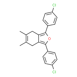 ChemSpider 2D Image | 1,3-Bis(4-chlorophenyl)-5,6-dimethyl-4,7-dihydro-2-benzofuran | C22H18Cl2O