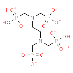 ChemSpider 2D Image | {1,2-Ethanediylbis[({[(Z)-hydroxy(oxido)oxoniophosphoranyl]methyl}imino)methylene]}bis(phosphonate) | C6H16N2O12P4